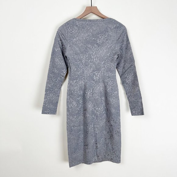 Reiss Hallie Silver Jacquard Cocktail Sheath Midi Mini Dress Wedding Guest Party - Picture 7 of 7